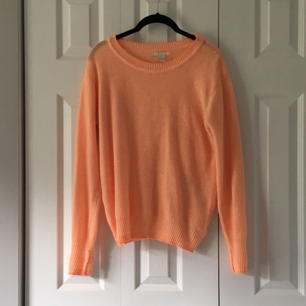 Neon Orange Crewneck Sweater